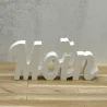 Schriftzug „Moin“ mit Möwe