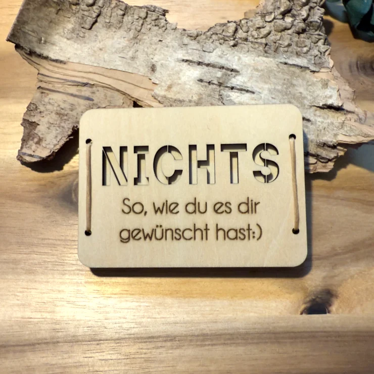 Geldverpackung „Nichts“