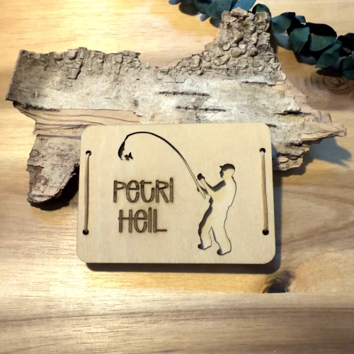 Geldverpackung „Petri Heil“