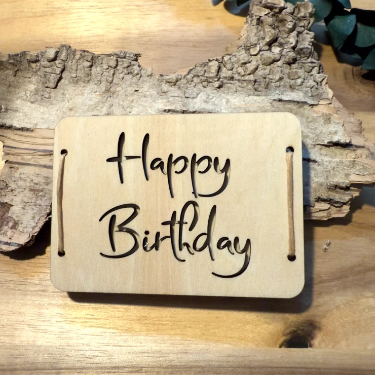 Geldverpackung „Happy Birthday“ – schlicht