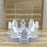 Bodenplatte blau - 4 weiße und 4 blaue Stecker