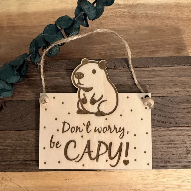 Dekoschild „Capybara"