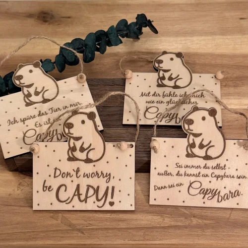 Dekoschild „Capybara"