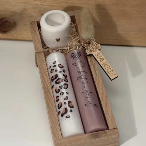 Geschenkset „Kerzen – Leo-Liebe klein“