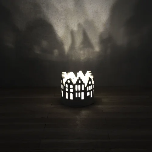 Häuserkranz-Windlicht – klein